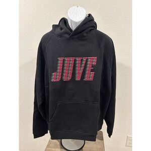 Juventus Mens Official Product Black Oversized Hoodie Size Large